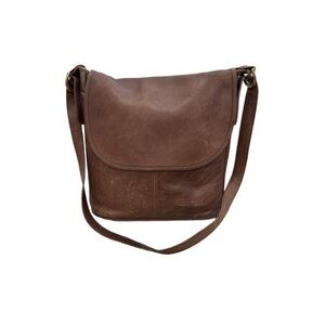 Vintage Coach Whitney 4115 Brown Leather Shoulder Bag Classic Flap